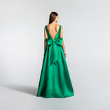 Vestido Longo em Zibeline com Laço nas Costas – REF: EG10