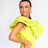 Vestido Longo em Crepe com Babado Maximalista – REF: OD92