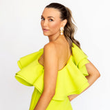 Vestido Longo em Crepe com Babado Maximalista – REF: OD92