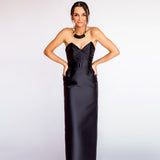 Vestido Midi em Zibeline com Decote em Pontas – REF: OD86