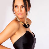 Vestido Midi em Zibeline com Decote em Pontas – REF: OD86