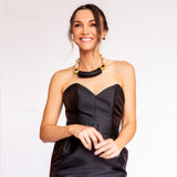 Vestido Midi em Zibeline com Decote em Pontas – REF: OD86