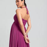 Vestido Longo em Musseline com Decote Versátil – REF: OD71