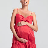 Vestido Longo em Tafetá Tomara que Caia com Saia em Camadas – REF: EG41