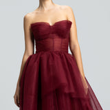 Vestido em Tule com Saia Volumosa Estilo Mullet e Busto com Pontas – REF: OD69