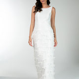 Vestido Longo em Zibeline com Lacinhos Aplicados – REF: OD74