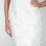 Vestido Longo em Zibeline com Lacinhos Aplicados – REF: OD74