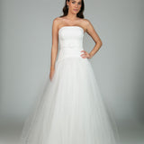 Vestido Longo em crepe com saia de tule e cintura baixa – REF: OD80