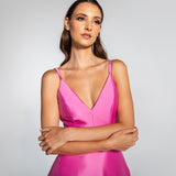 Vestido Longo em Zibeline com Decote V e Detalhe de Laço – REF: EG11