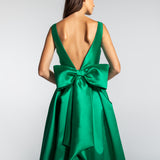Vestido Longo em Zibeline com Laço nas Costas – REF: EG10