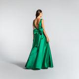 Vestido Longo em Zibeline com Laço nas Costas – REF: EG10