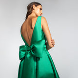 Vestido Longo em Zibeline com Laço nas Costas – REF: EG10