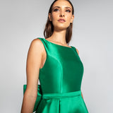 Vestido Longo em Zibeline com Laço nas Costas – REF: EG10