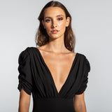 Vestido Longo em Musselina Fluida com Barrado Especial – REF: EG04