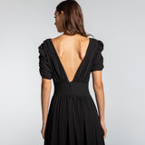 Vestido Longo em Musselina Fluida com Barrado Especial – REF: EG04