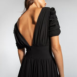 Vestido Longo em Musselina Fluida com Barrado Especial – REF: EG04