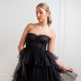 Vestido Midi em Tule com Opção Tomara que Caia – REF: EG07.MIDI