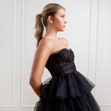 Vestido Midi em Tule com Opção Tomara que Caia – REF: EG07.MIDI