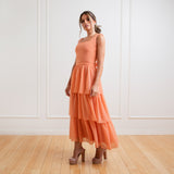 Vestido Midi em Musseline com Costas Abertas e Laço – REF: EG32MD