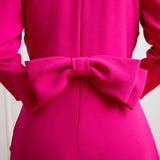 Vestido Longo em Crepe Transpassado com Mangas 3/4 – REF: EG29