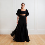 Conjunto Cropped e Saia Longa em Musseline – REF: EG24