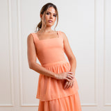 Vestido Midi em Musseline com Costas Abertas e Laço – REF: EG32MD