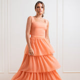 Vestido Midi em Musseline com Costas Abertas e Laço – REF: EG32MD
