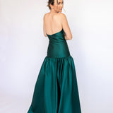 Vestido Longo em Zibeline com saia franzida no cadeirão - REF:OD79