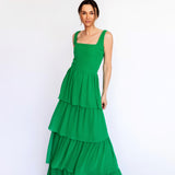 Vestido Longo em Musseline com Costas Abertas e Laço – REF: EG32