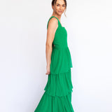 Vestido Longo em Musseline com Costas Abertas e Laço – REF: EG32