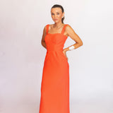 Vestido Midi em Crepe Estilo Corselet com Bolsos – REF: OD90