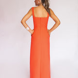 Vestido Midi em Crepe Estilo Corselet com Bolsos – REF: OD90