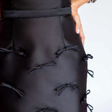 Vestido Mini em Zibeline com Lacinhos Aplicados – REF: OD74MINI