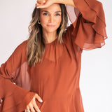 Vestido Longo Boho em Musseline com Babados – REF: OD73