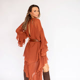 Vestido Longo Boho em Musseline com Babados – REF: OD73