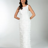 Vestido Longo em Zibeline com Lacinhos Aplicados – REF: OD74