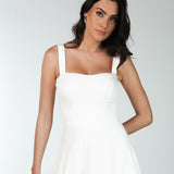 Vestido Longo em Crepe com Laços-Capa nas Alças Removíveis – REF: OD75