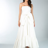 Vestido Mullet em Crepe Fosco Tomara que Caia com Laço Gigante – REF: EG58CP