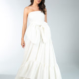 Vestido Mullet em Crepe Fosco Tomara que Caia com Laço Gigante – REF: EG58CP