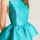 Vestido Longo em Zibeline com Peplum Estilo Tutu – REF: OD88
