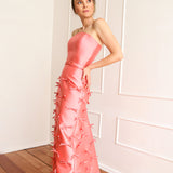 Vestido Longo em Zibeline com Lacinhos Aplicados – REF: OD74TQC