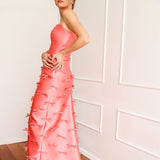 Vestido Longo em Zibeline com Lacinhos Aplicados – REF: OD74TQC