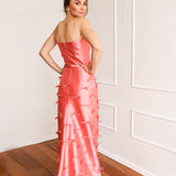 Vestido Longo em Zibeline com Lacinhos Aplicados – REF: OD74TQC