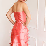 Vestido Longo em Zibeline com Lacinhos Aplicados – REF: OD74TQC