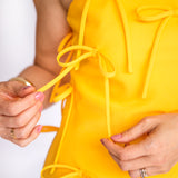 Vestido Longo em Crepe Fluido com Lacinhos Aplicados – REF: OD100