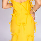 Vestido Longo em Crepe Fluido com Lacinhos Aplicados – REF: OD100