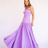 Vestido Longo em Crepe Fosco com Cadeirão – REF: OD103_Laço