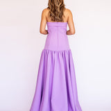 Vestido Longo em Crepe Fosco com Cadeirão – REF: OD103_Laço