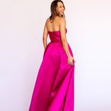 Vestido Longo em Zibeline Tomara que Caia com Saia Rodada – REF: OD102