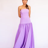 Vestido Longo em Crepe Fosco com Cadeirão – REF: OD103